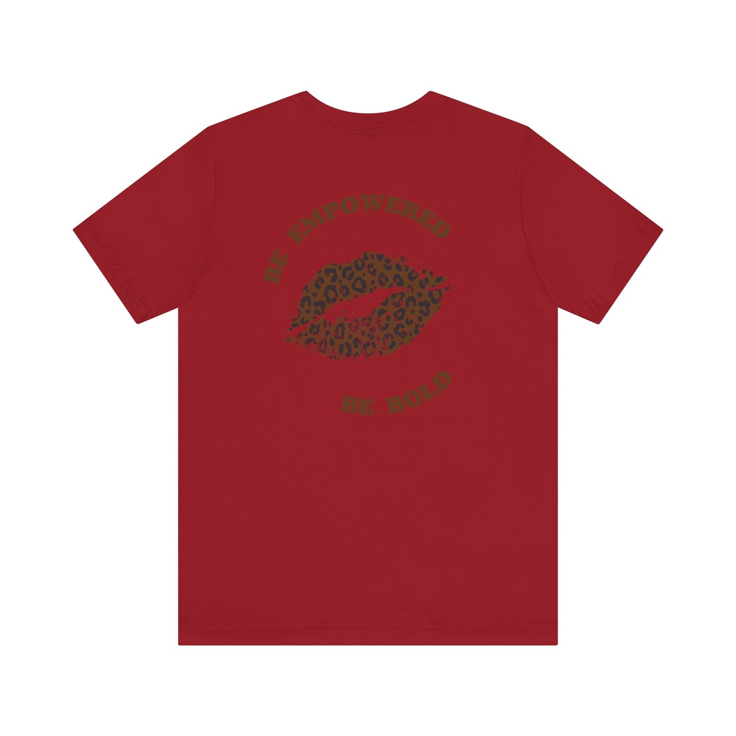 Be Empowered Be Bold Lipstick Tee Leopard