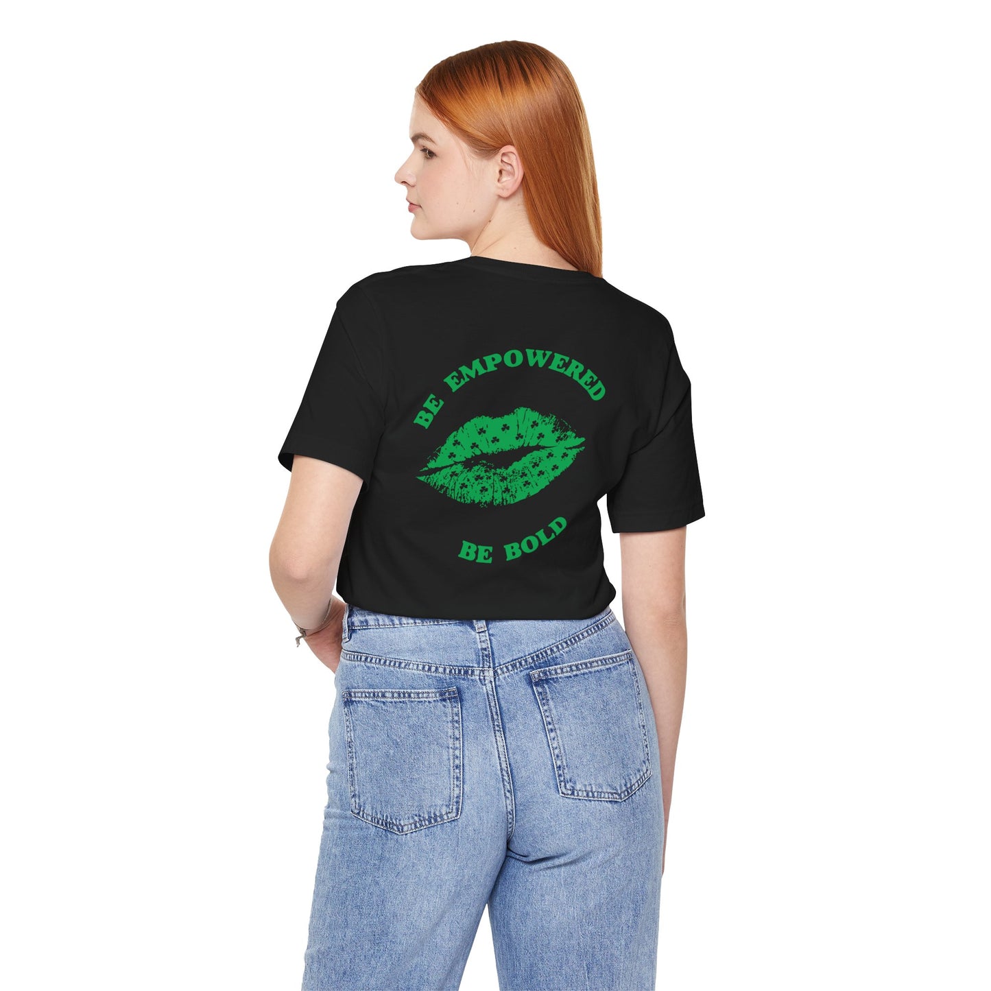 Be Empowered Bold Lipstick Tee Shamrock