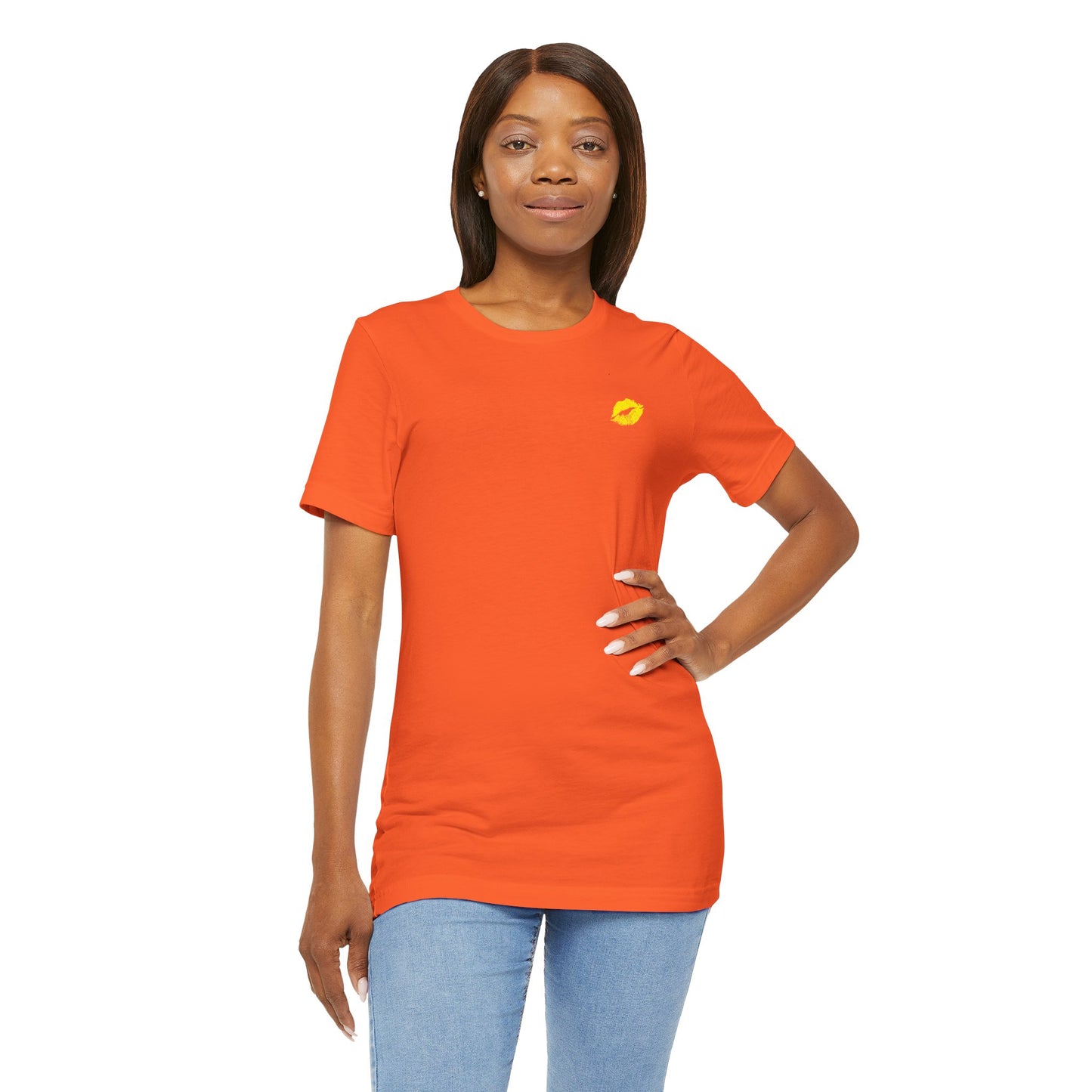 Be Empowered Be Bold Lipstick Tee Yellow