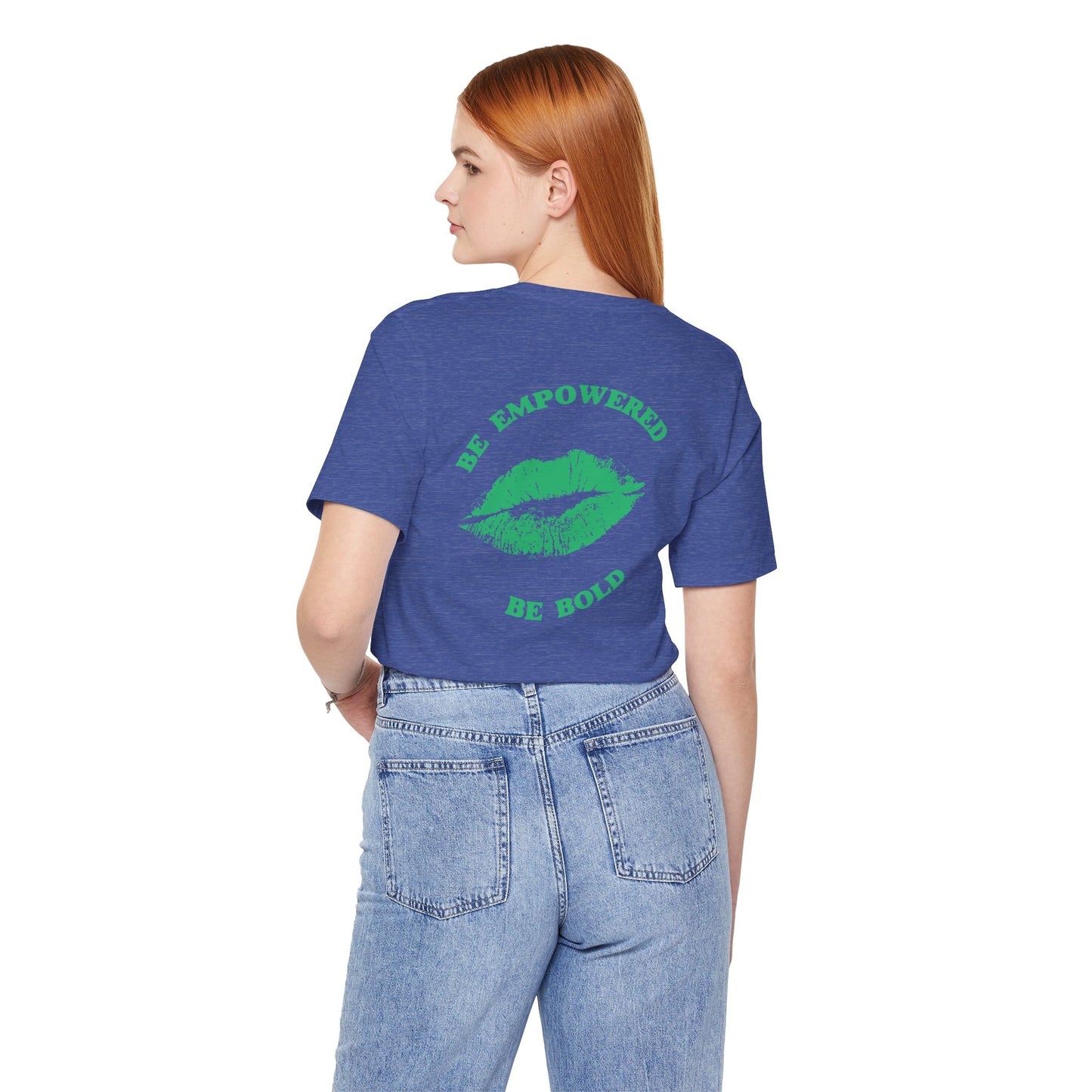 Be Empowered Be Bold Lipstick Tee Green