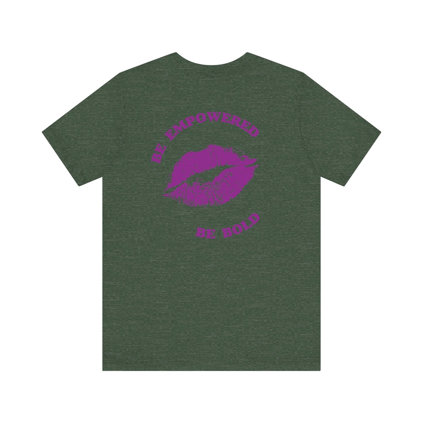 Be Empowered Be Bold Lipstick Tee Purple
