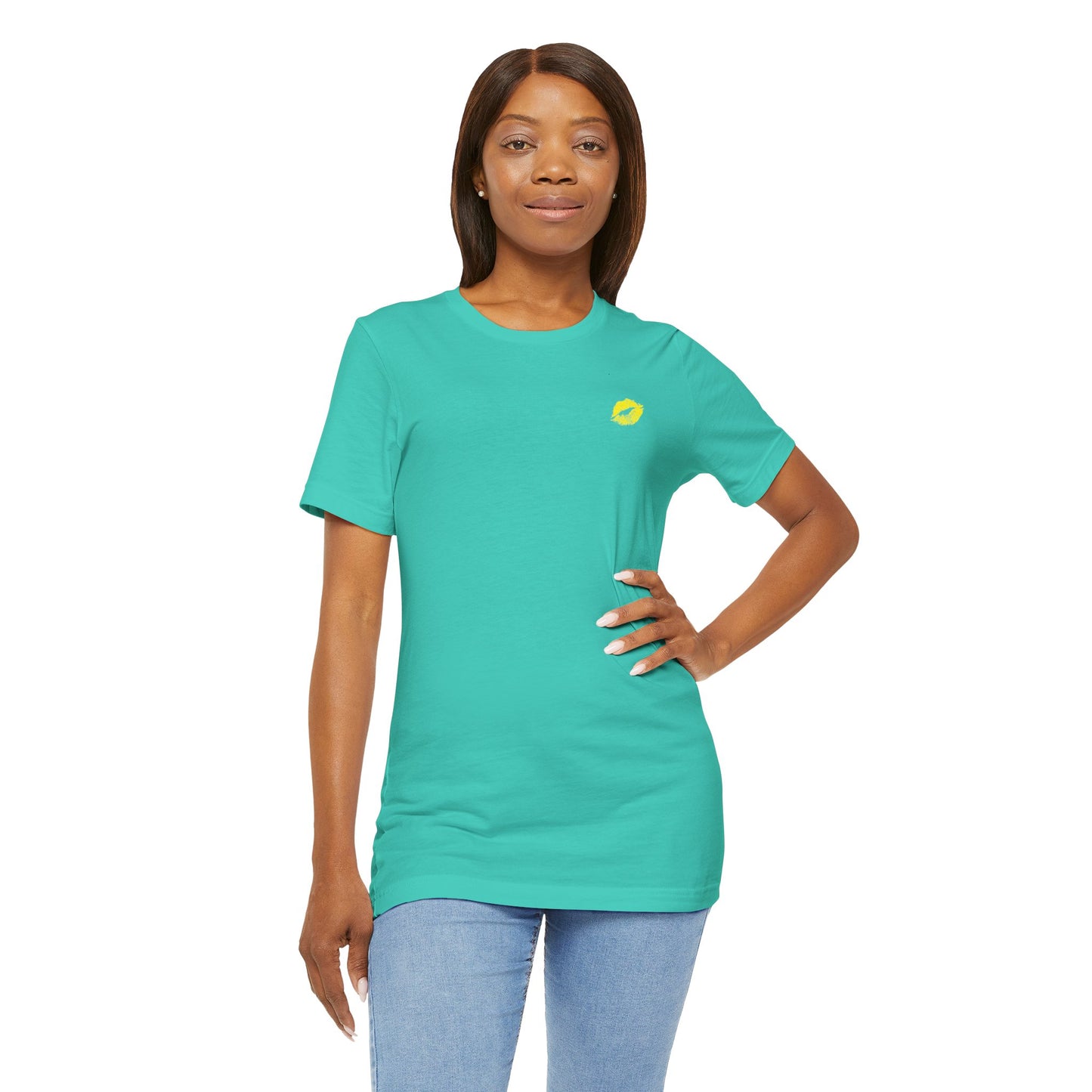 Be Empowered Be Bold Lipstick Tee Yellow