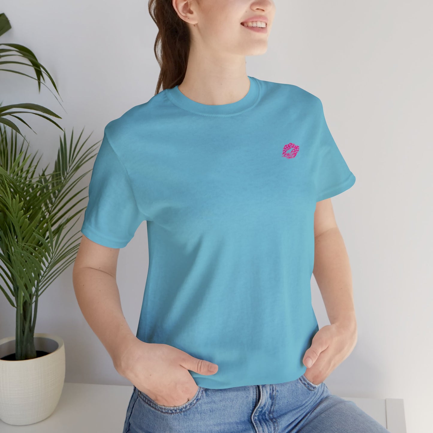 Be Empowered Be Bold Lipstick Tee Hearts