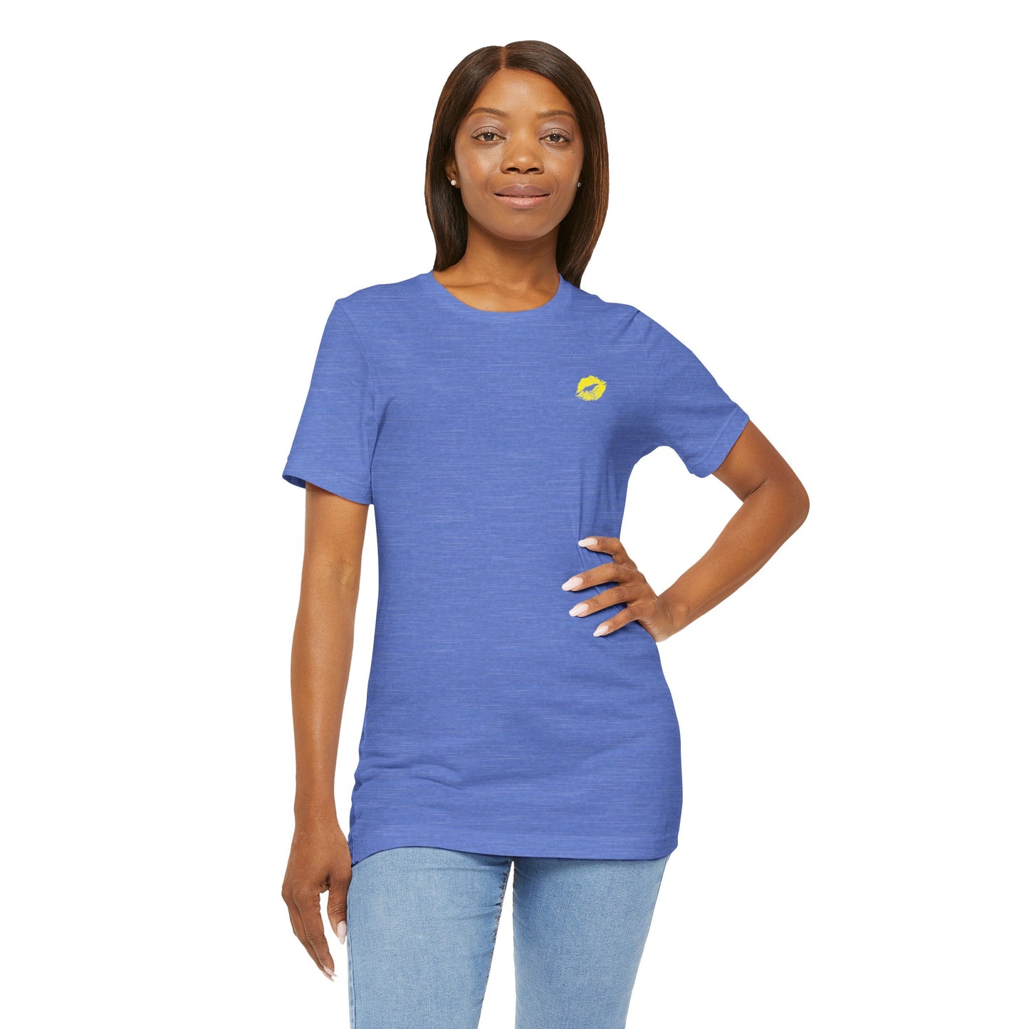 Be Empowered Be Bold Lipstick Tee Yellow