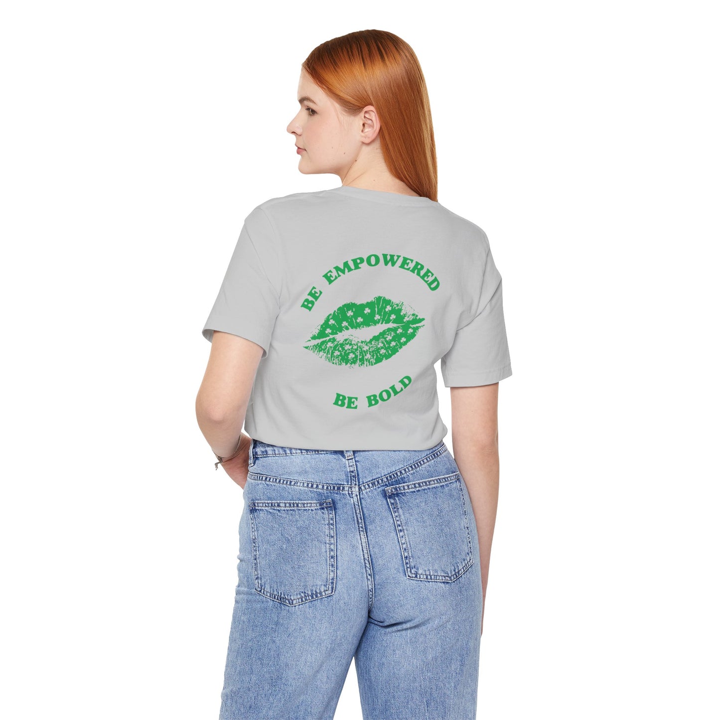 Be Empowered Bold Lipstick Tee Shamrock