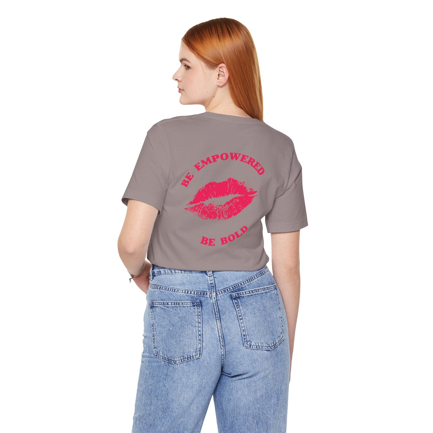 Be Empowered Be Bold Lipstick Tee Coral