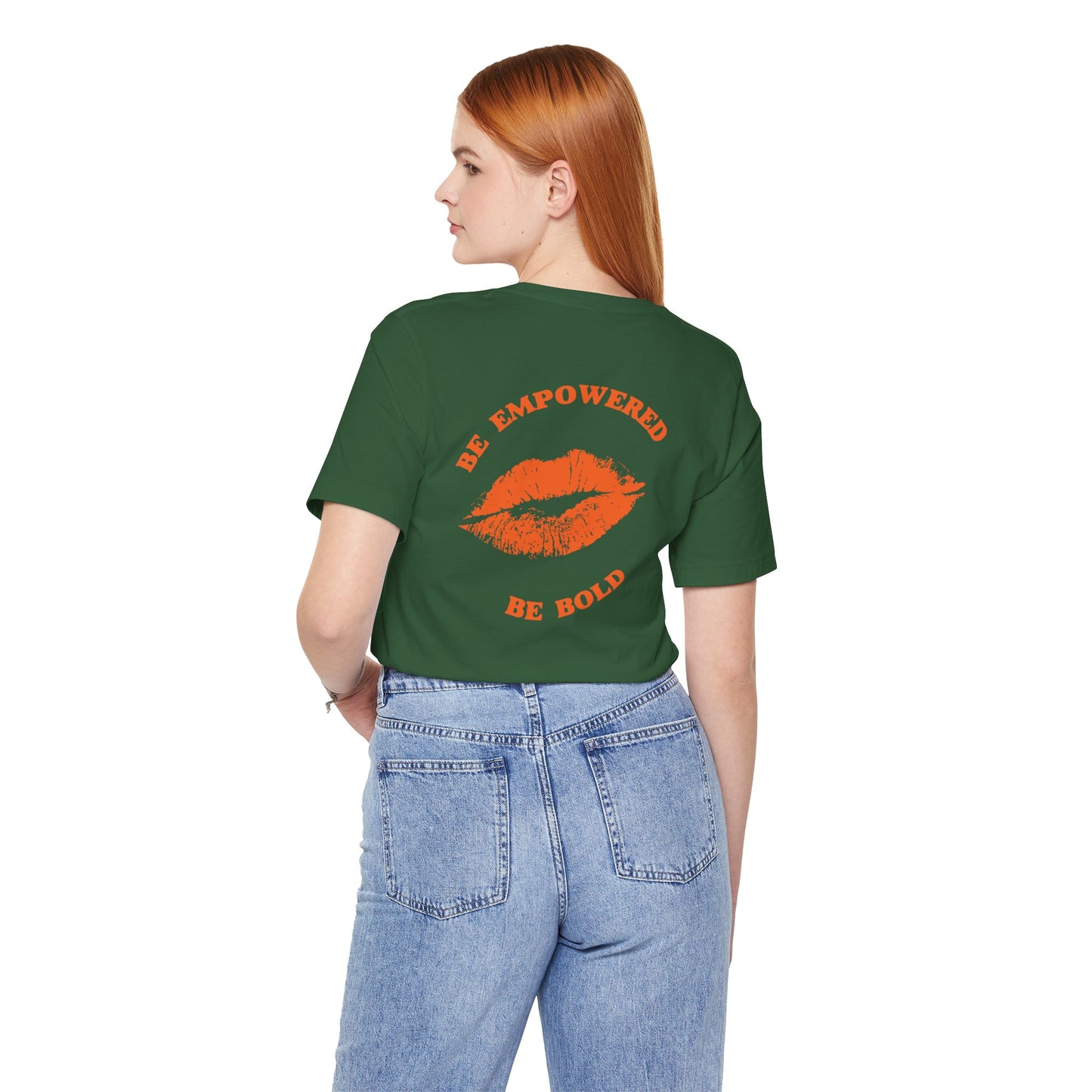 Be Empowered Be Bold Lipstick Tee Orange