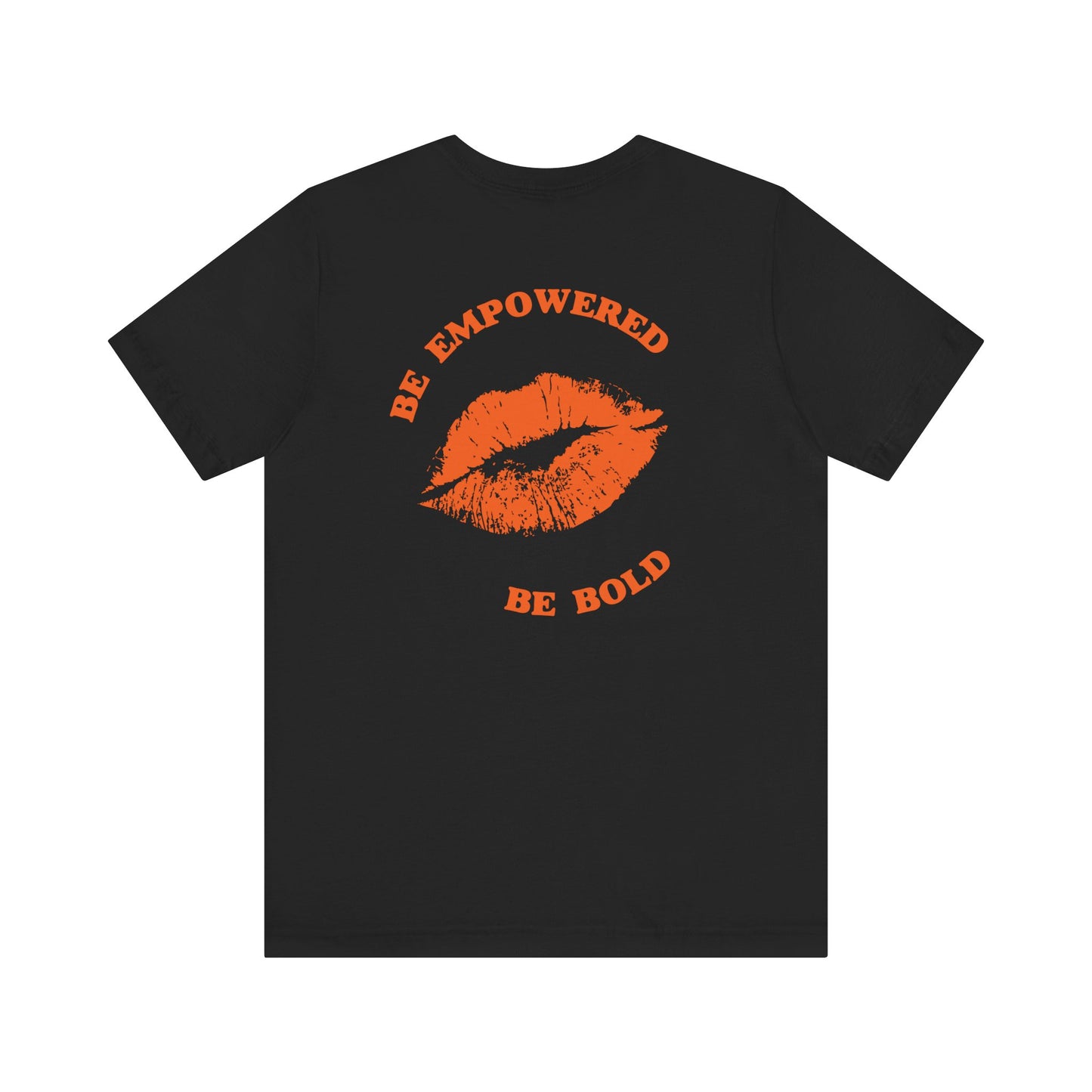 Be Empowered Be Bold Lipstick Tee Orange