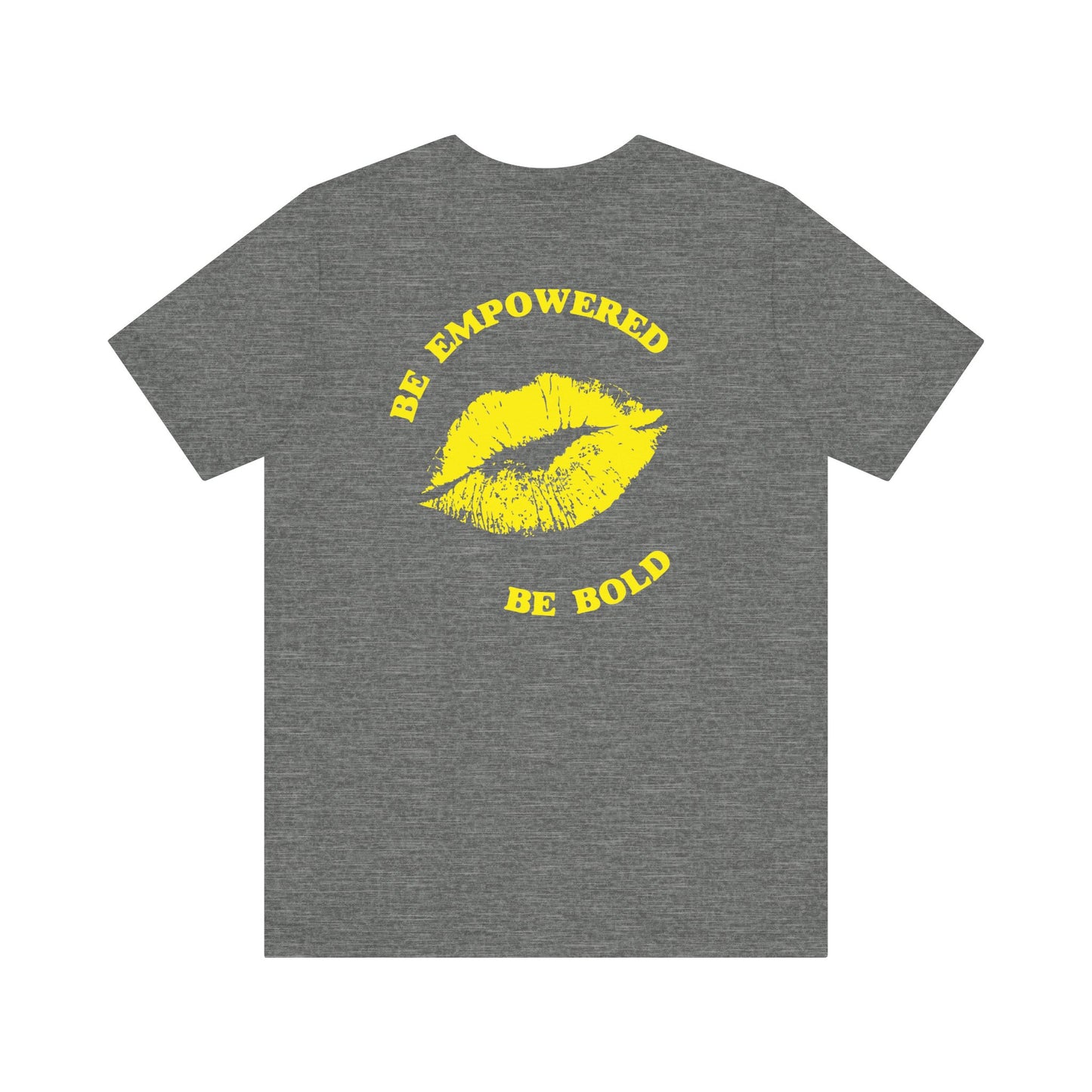 Be Empowered Be Bold Lipstick Tee Yellow