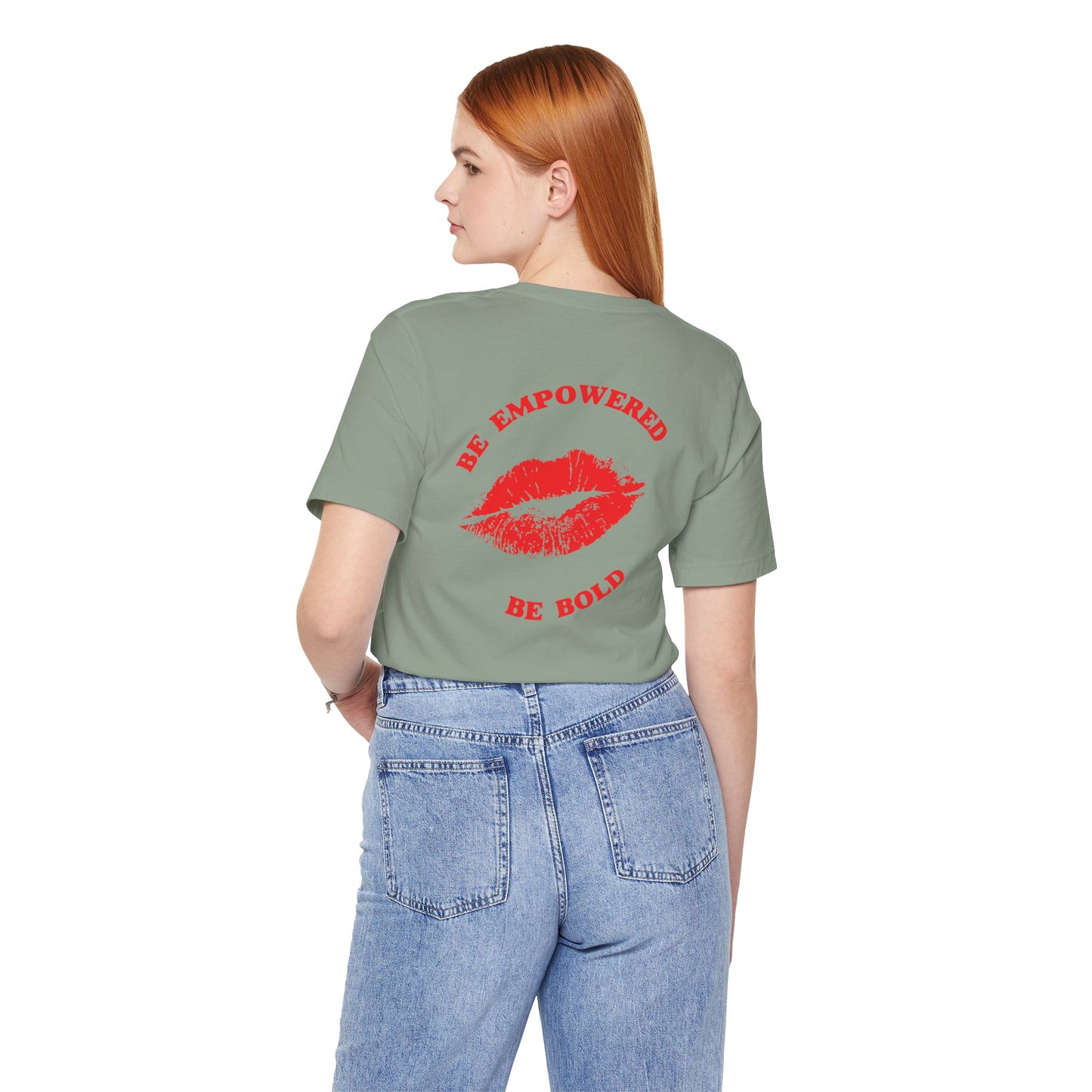 Be Empowered Be Bold Lipstick Tee Red