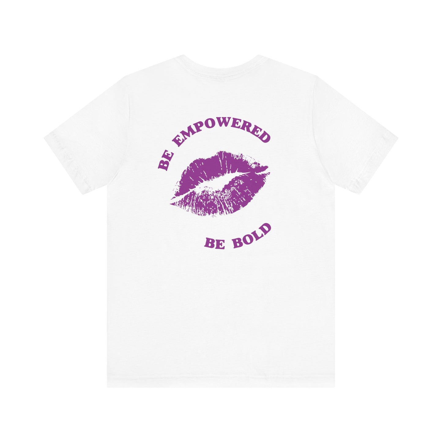 Be Empowered Be Bold Lipstick Tee Purple
