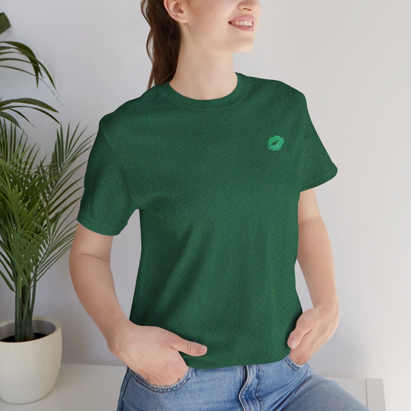 Be Empowered Bold Lipstick Tee Shamrock