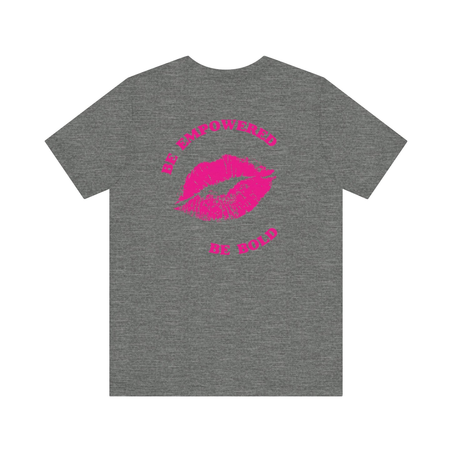 Be Empowered Be Bold Lipstick Tee Pink