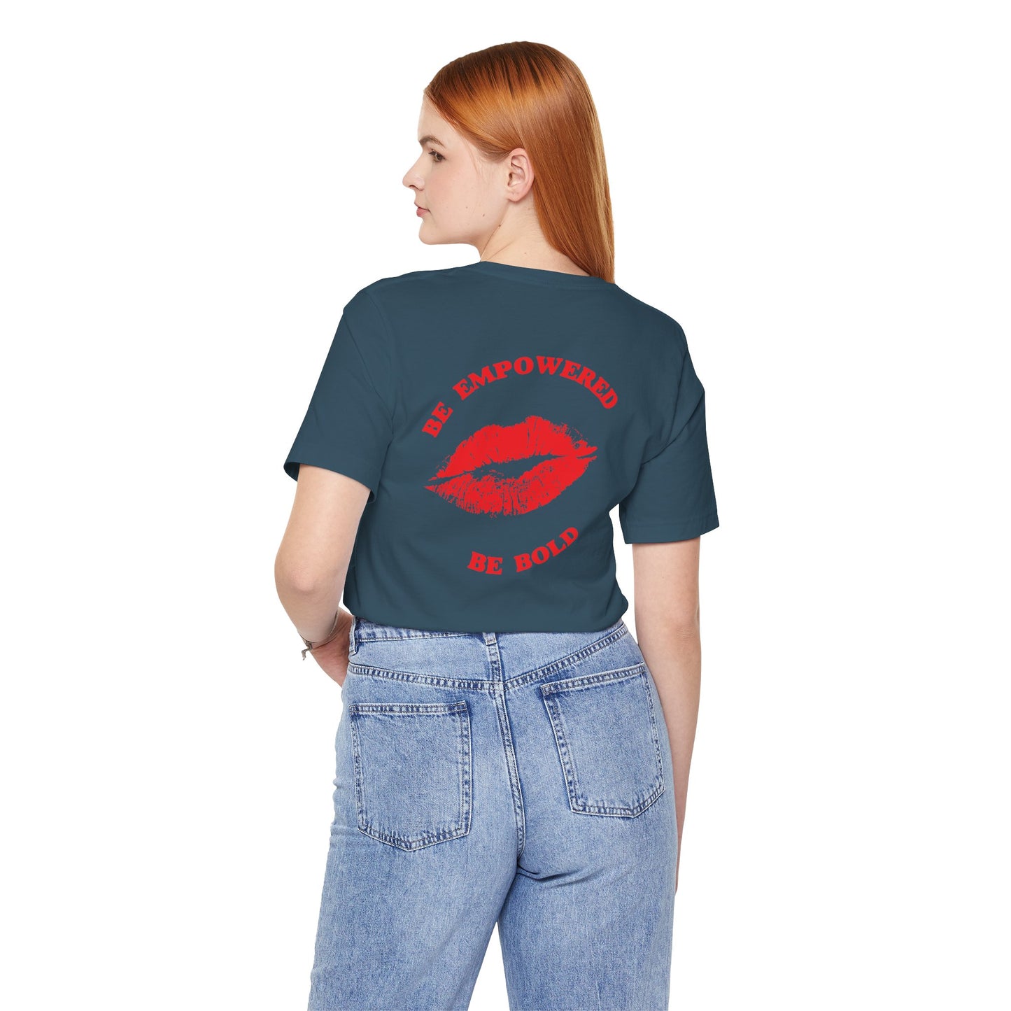 Be Empowered Be Bold Lipstick Tee Red