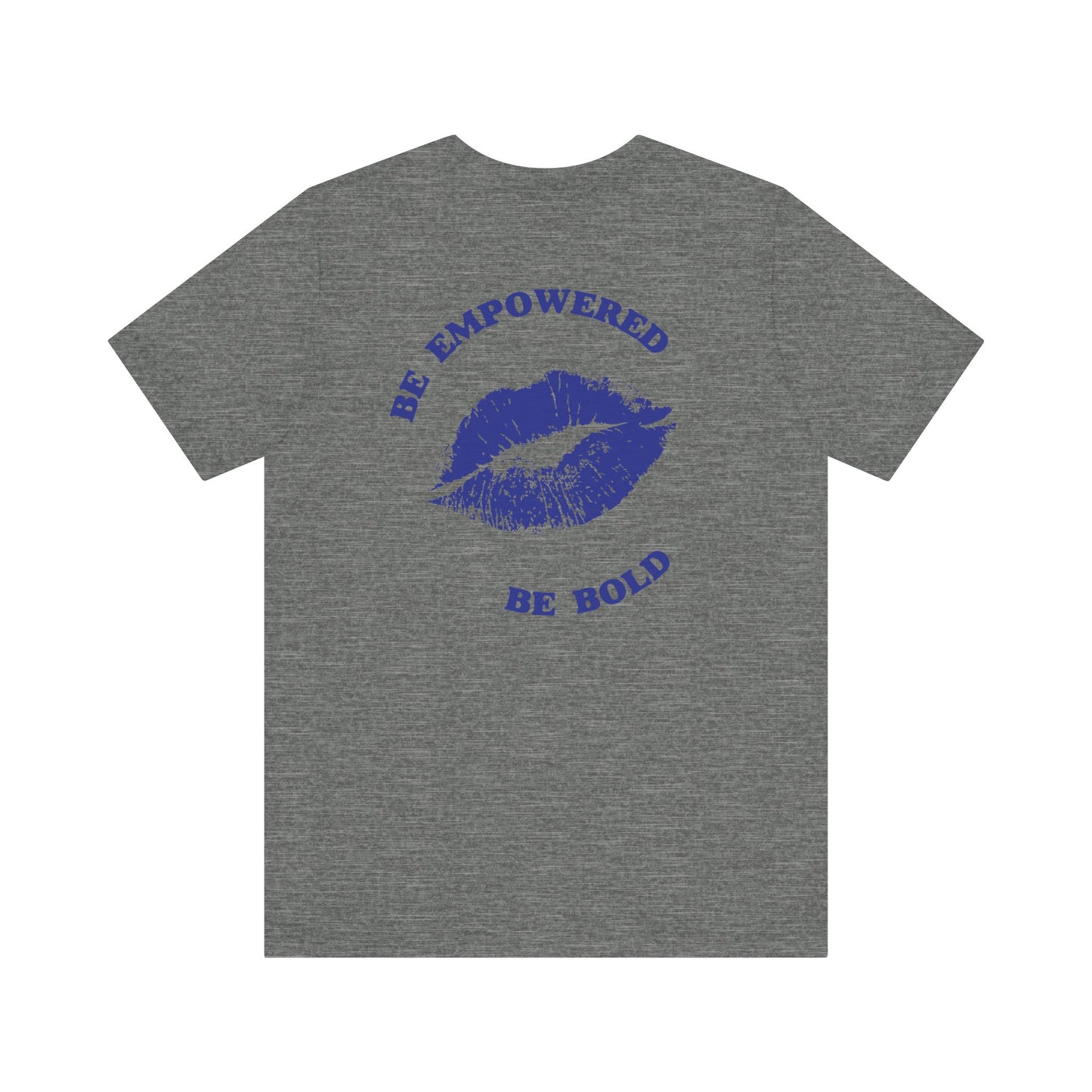 Be Empowered Bold Lipstick Tee Blue