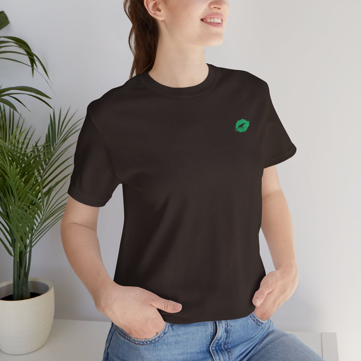 Be Empowered Be Bold Lipstick Tee Green