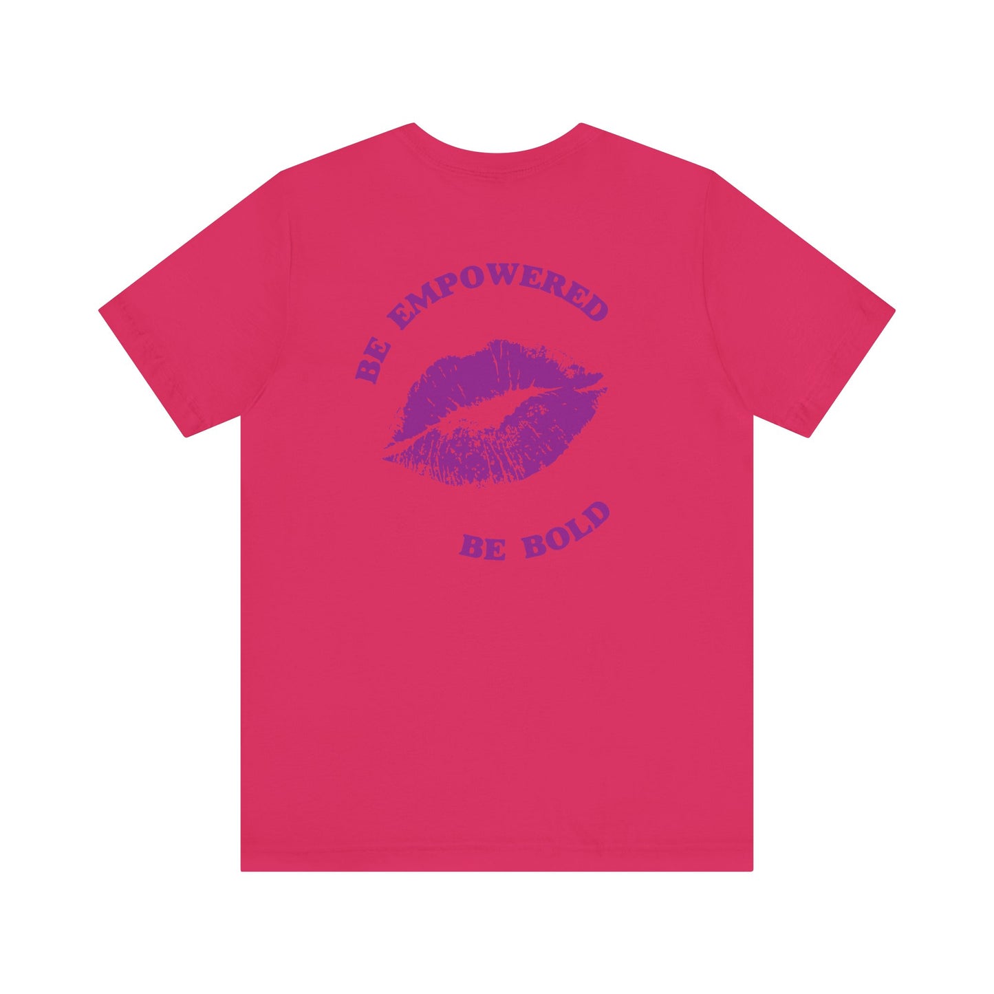 Be Empowered Be Bold Lipstick Tee Purple