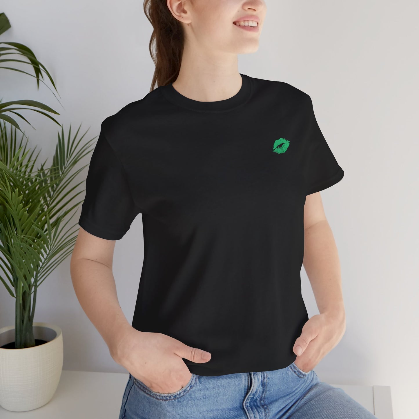 Be Empowered Be Bold Lipstick Tee Green