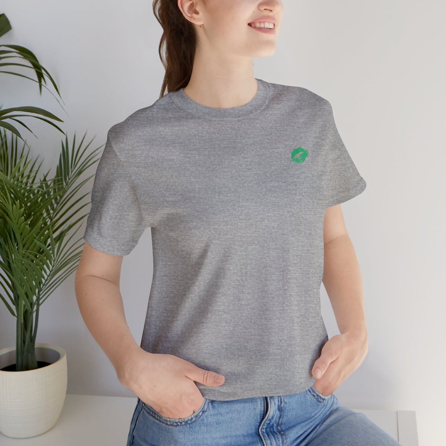 Be Empowered Be Bold Lipstick Tee Green