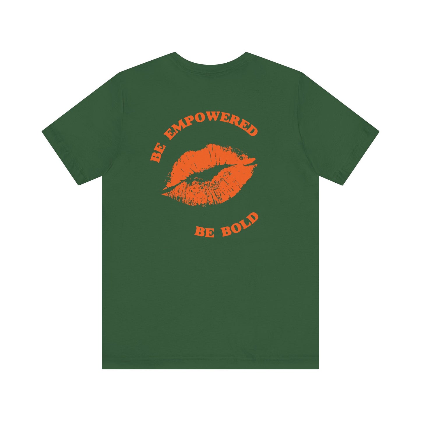 Be Empowered Be Bold Lipstick Tee Orange
