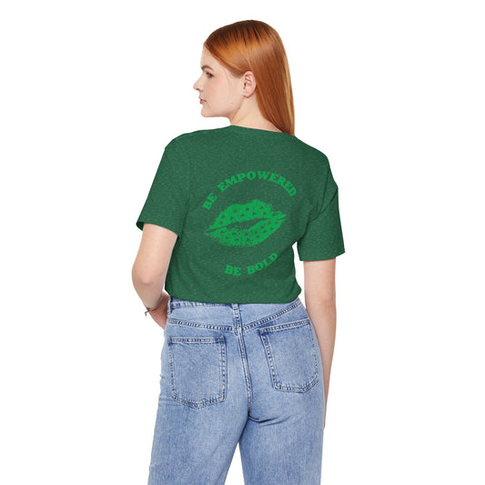 Be Empowered Bold Lipstick Tee Shamrock