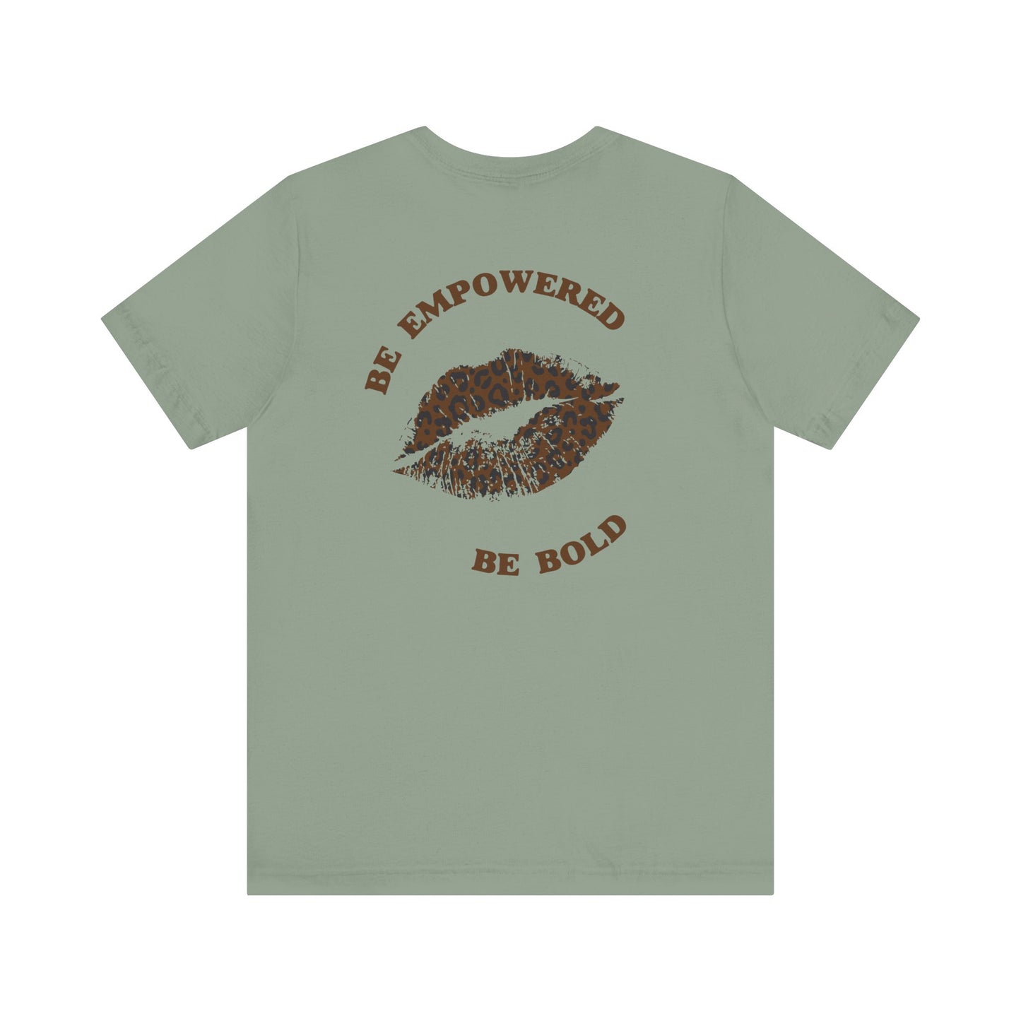 Be Empowered Be Bold Lipstick Tee Leopard