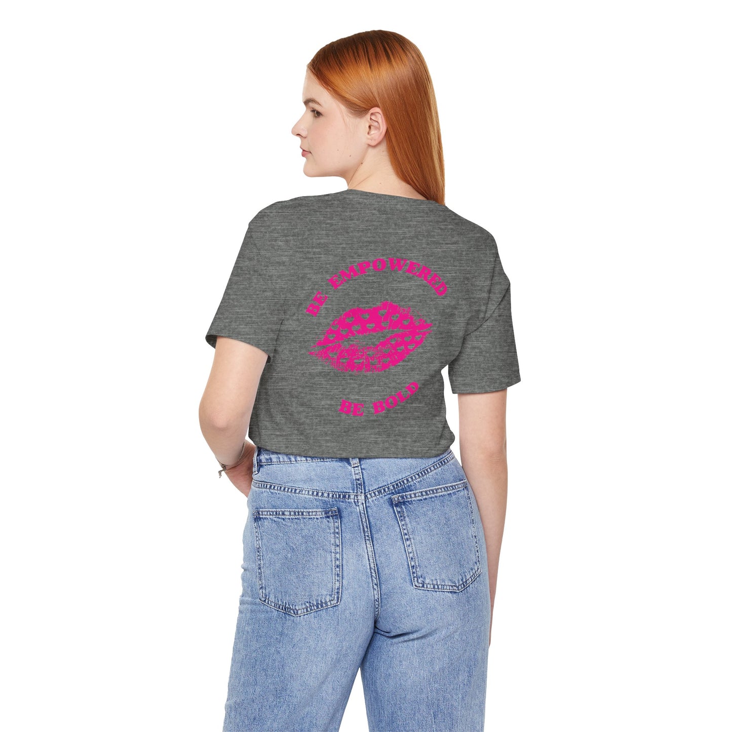 Be Empowered Be Bold Lipstick Tee Hearts