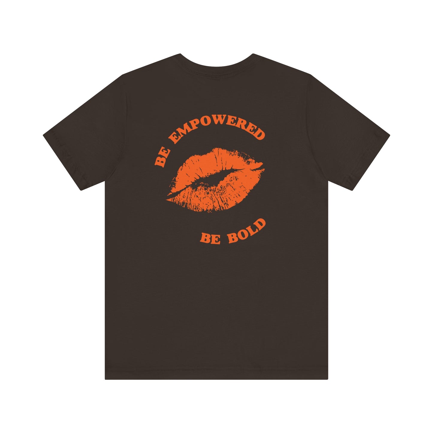 Be Empowered Be Bold Lipstick Tee Orange