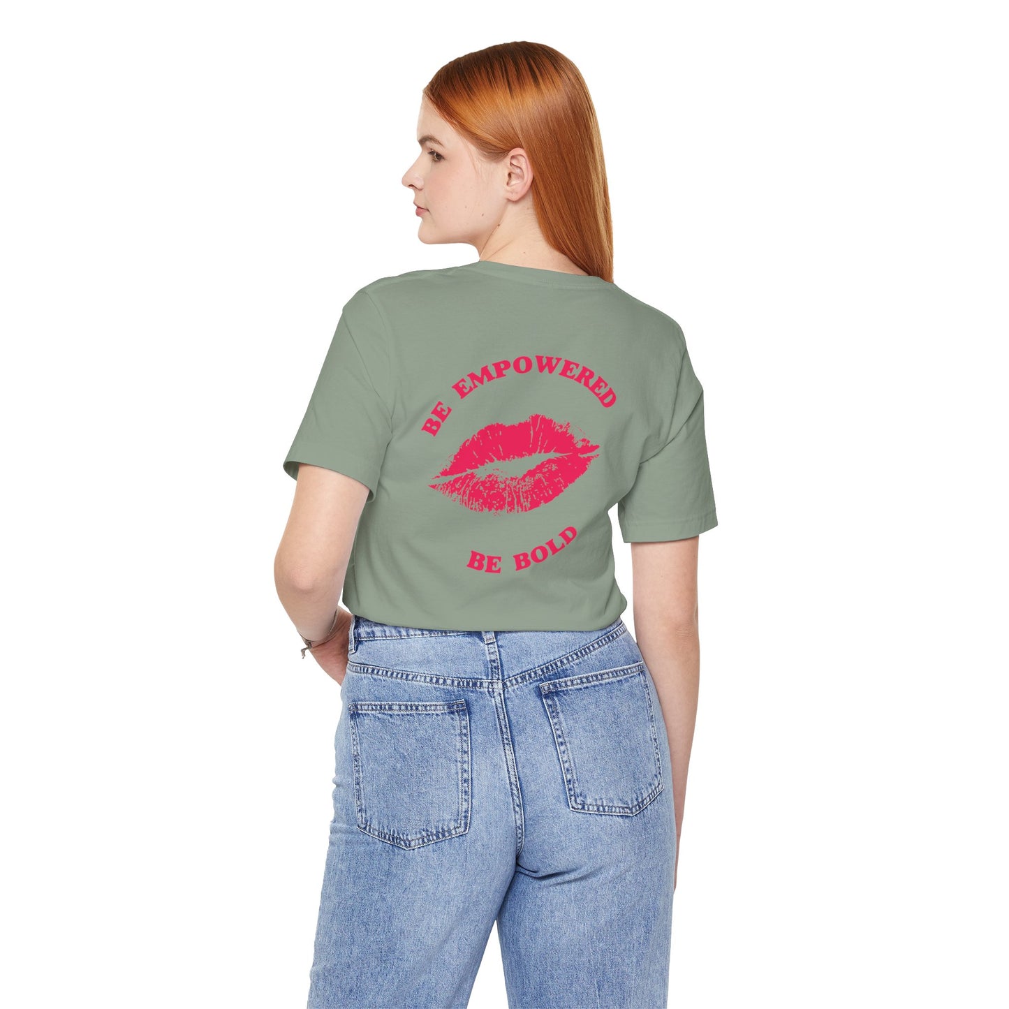 Be Empowered Be Bold Lipstick Tee Coral