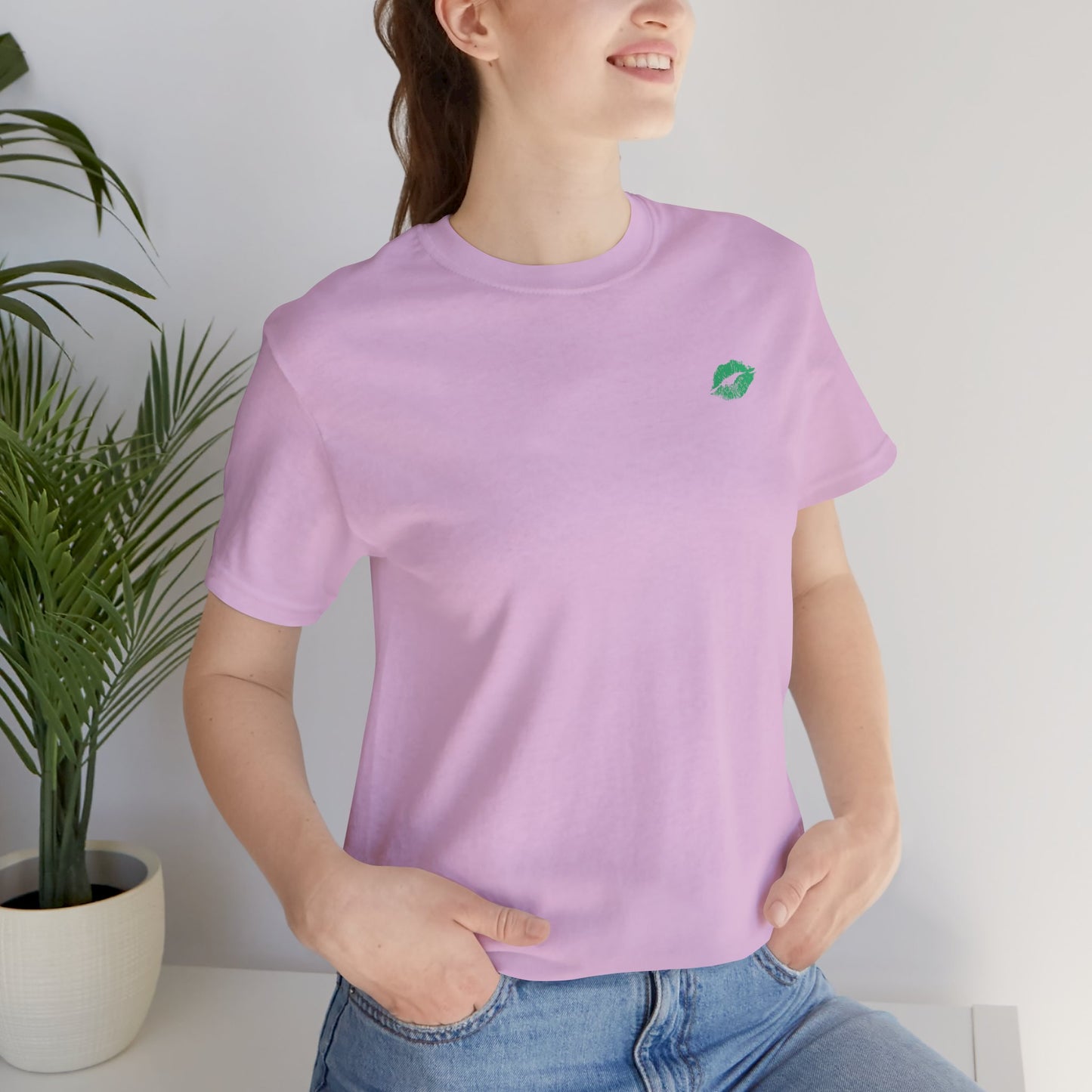 Be Empowered Be Bold Lipstick Tee Green