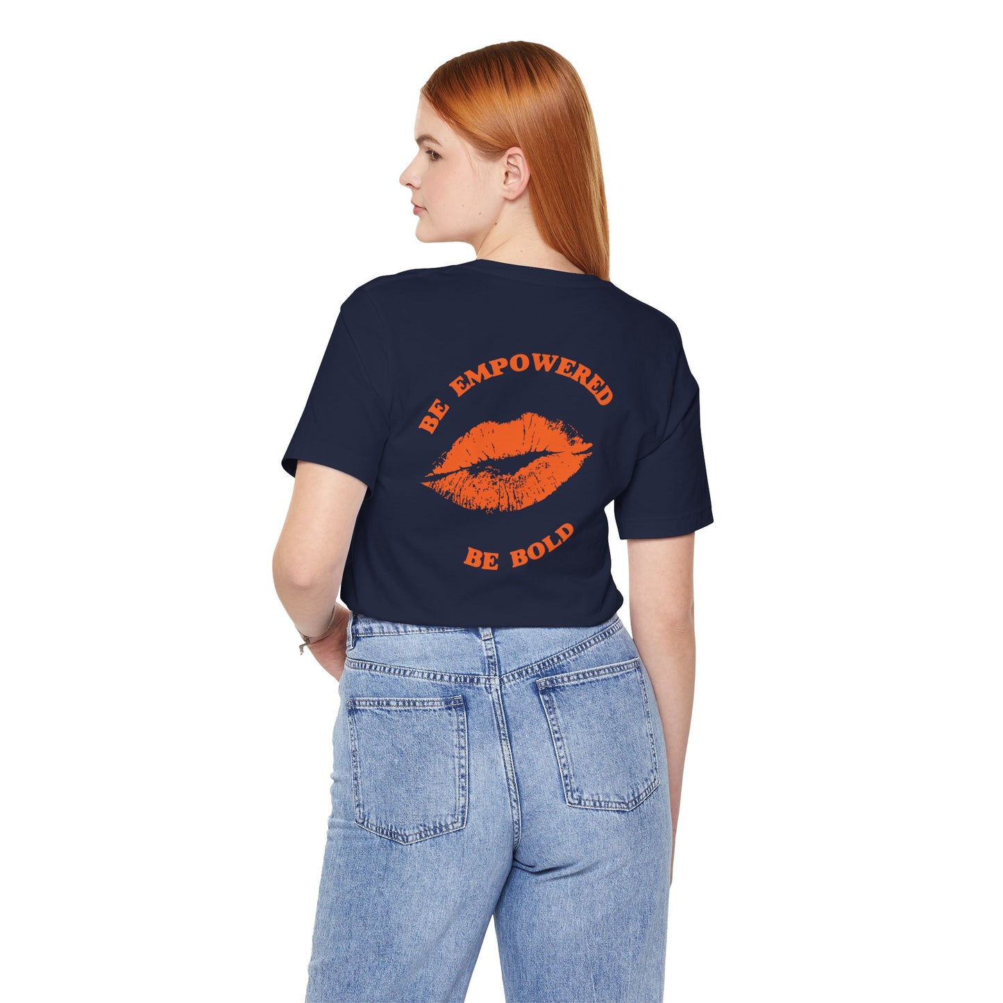 Be Empowered Be Bold Lipstick Tee Orange