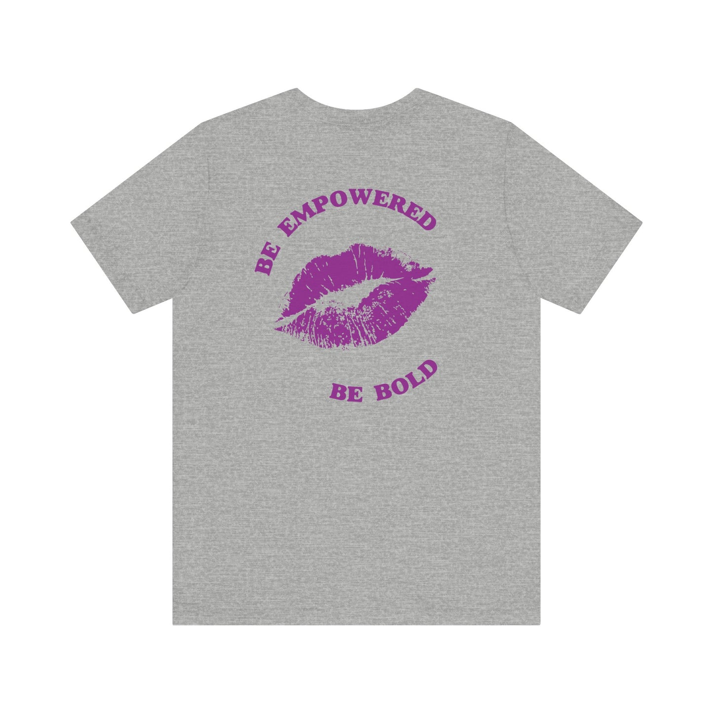 Be Empowered Be Bold Lipstick Tee Purple