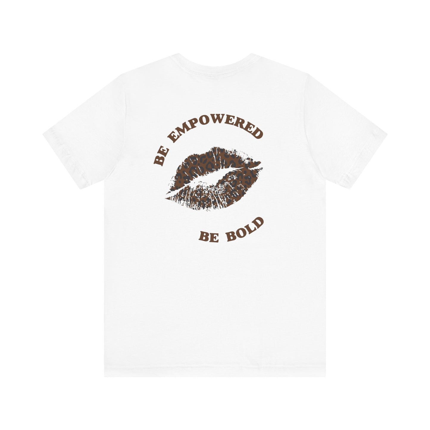 Be Empowered Be Bold Lipstick Tee Leopard