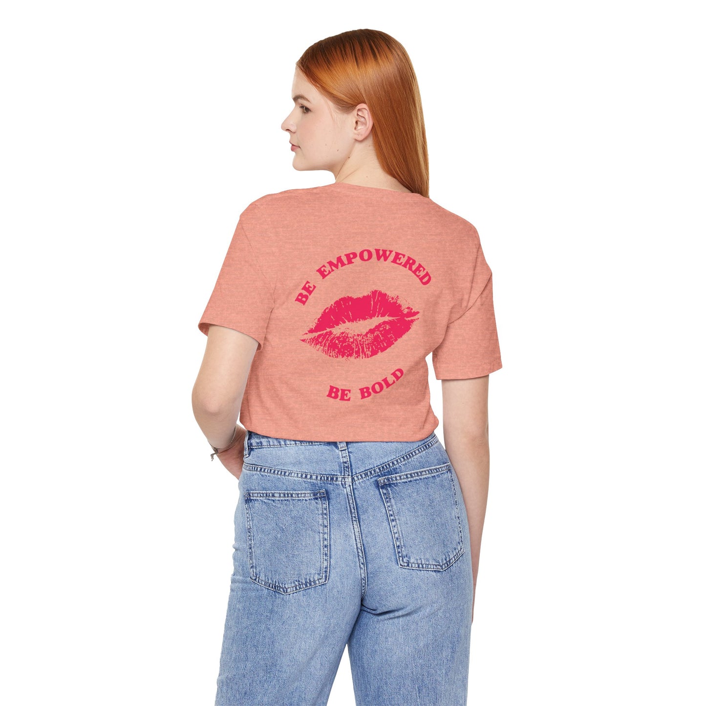 Be Empowered Be Bold Lipstick Tee Coral