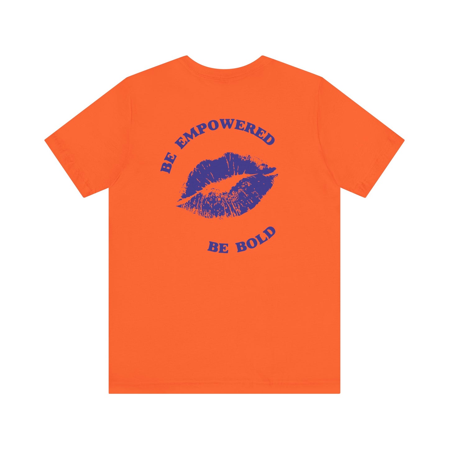 Be Empowered Bold Lipstick Tee Blue