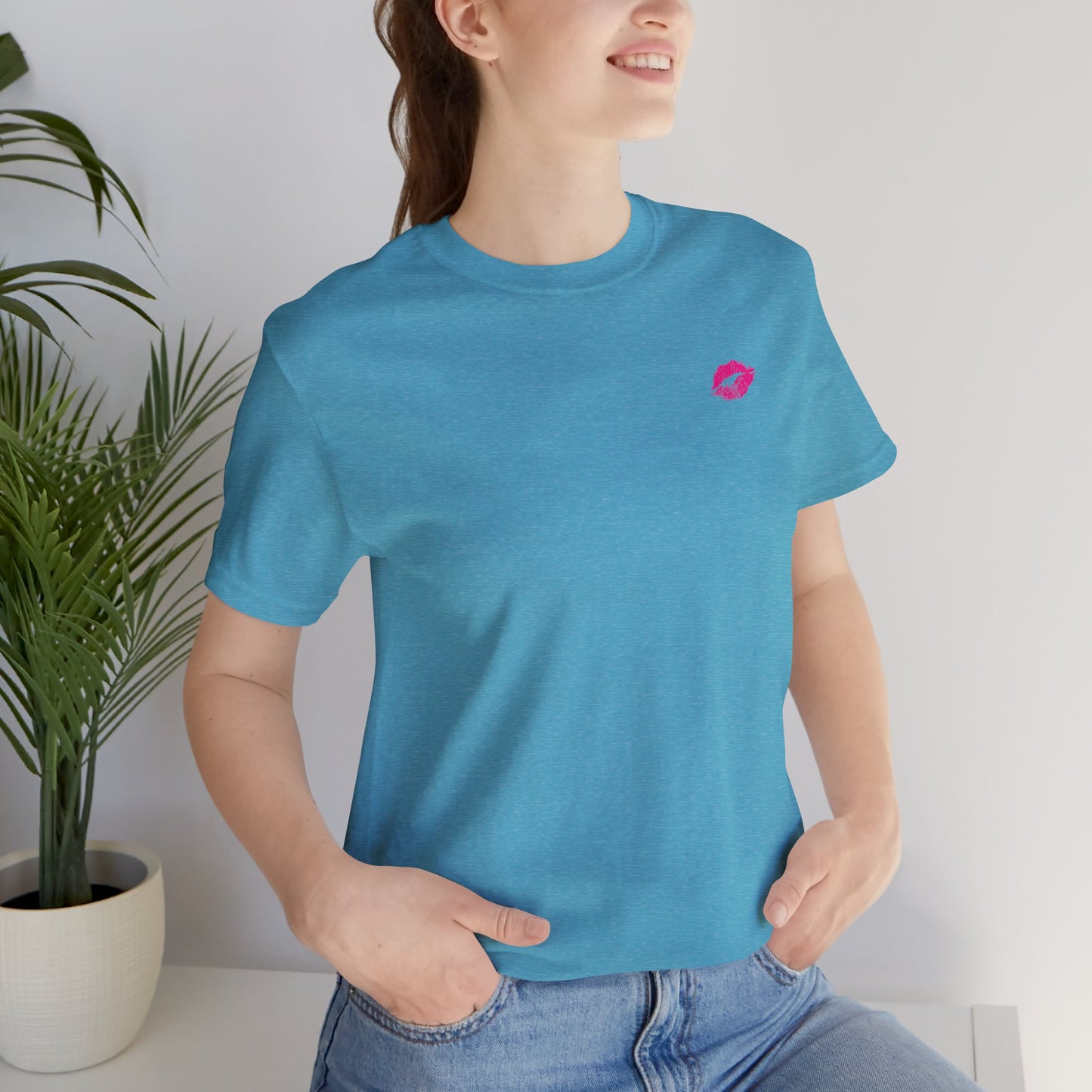 Be Empowered Be Bold Lipstick Tee Pink