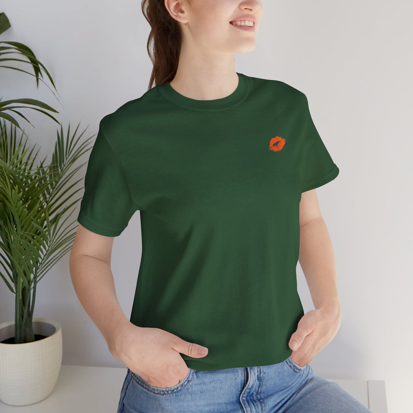 Be Empowered Be Bold Lipstick Tee Orange