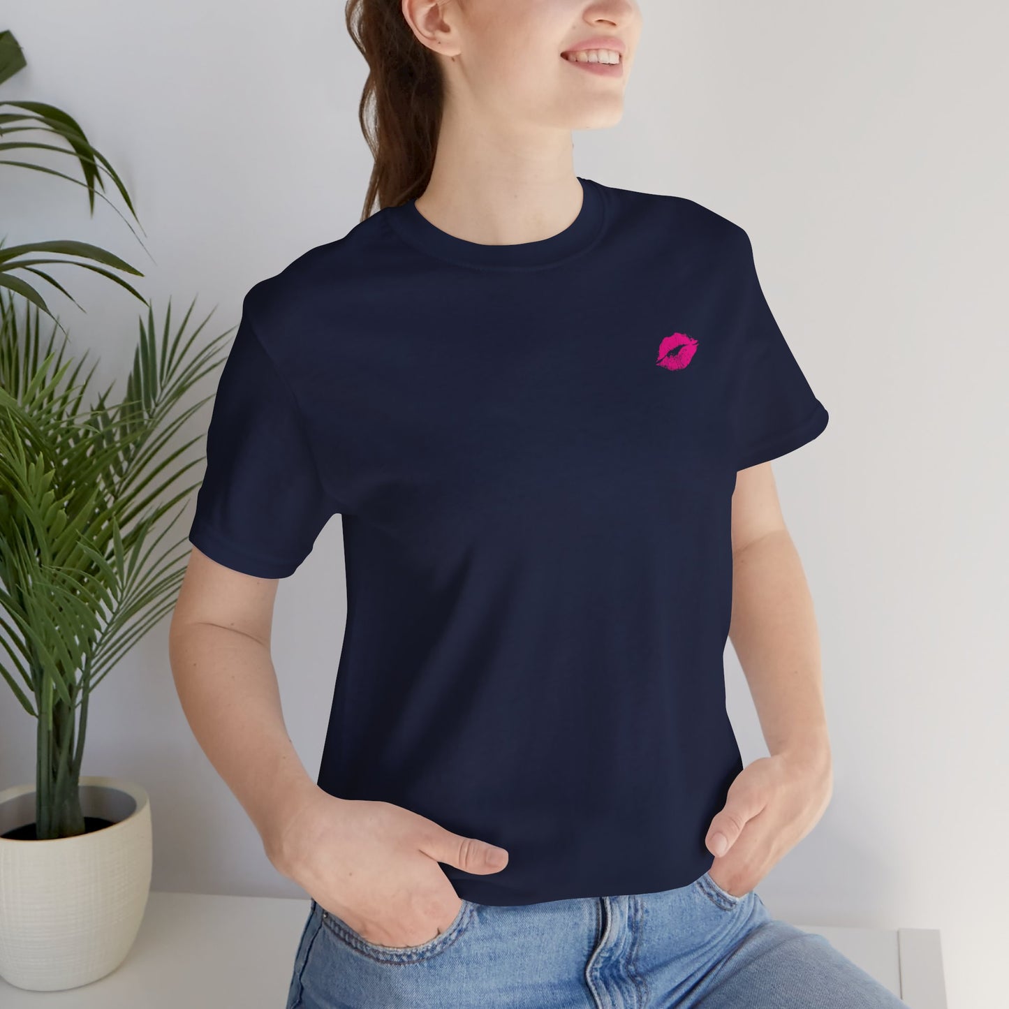 Be Empowered Be Bold Lipstick Tee Pink
