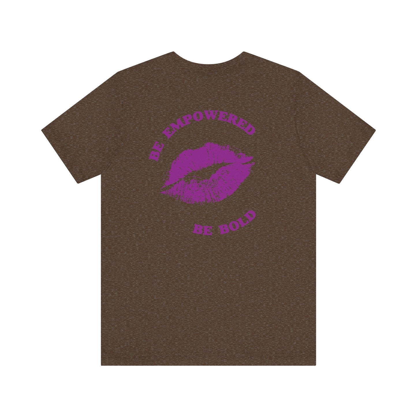 Be Empowered Be Bold Lipstick Tee Purple
