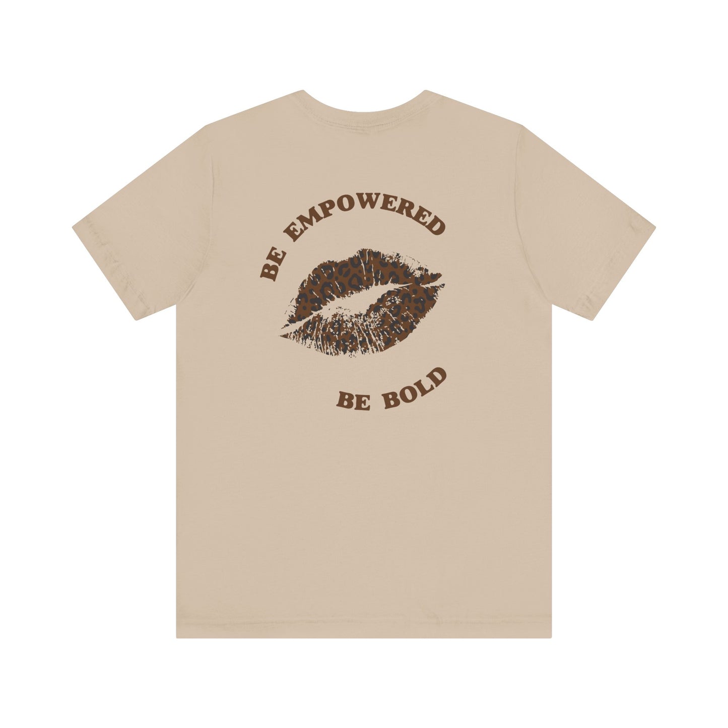 Be Empowered Be Bold Lipstick Tee Leopard