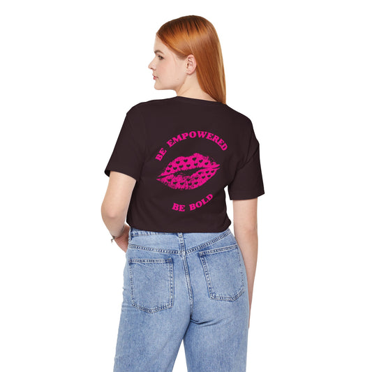 Be Empowered Be Bold Lipstick Tee Hearts
