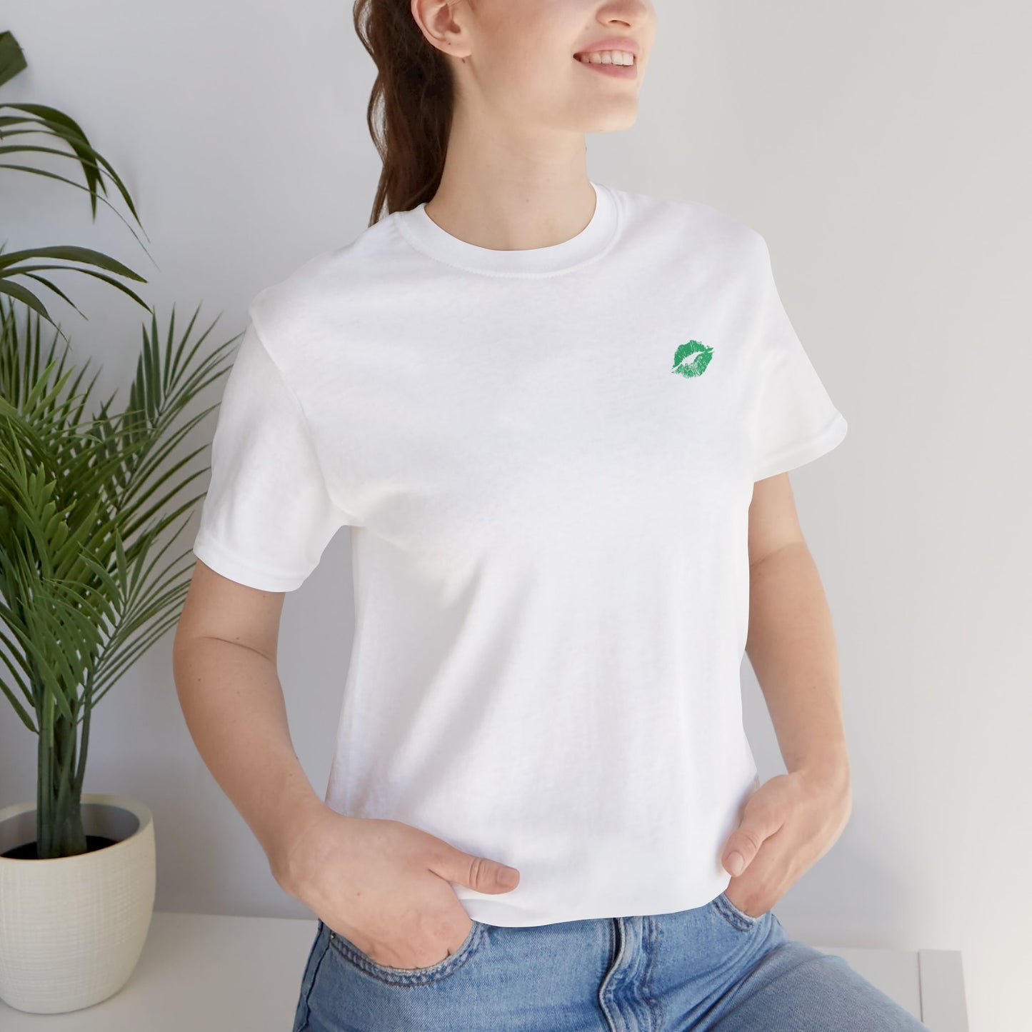 Be Empowered Be Bold Lipstick Tee Green