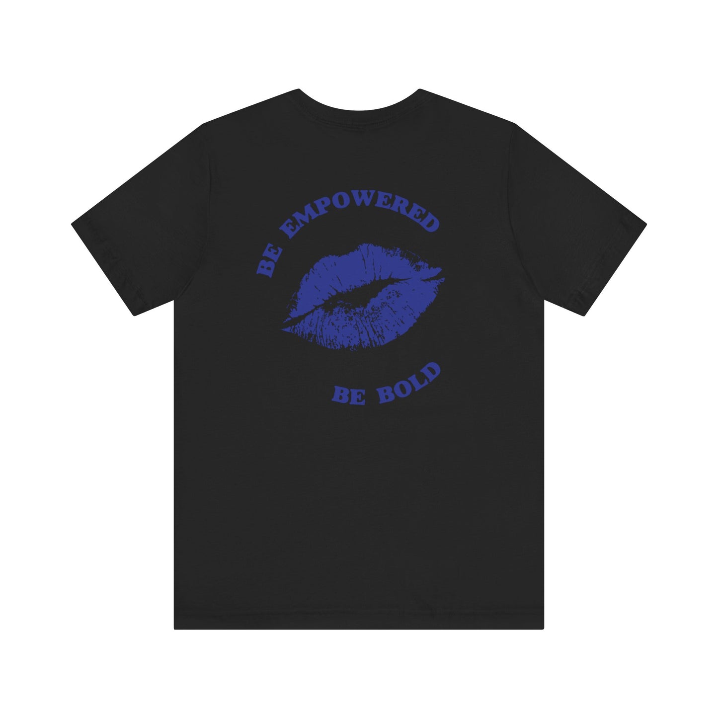 Be Empowered Bold Lipstick Tee Blue