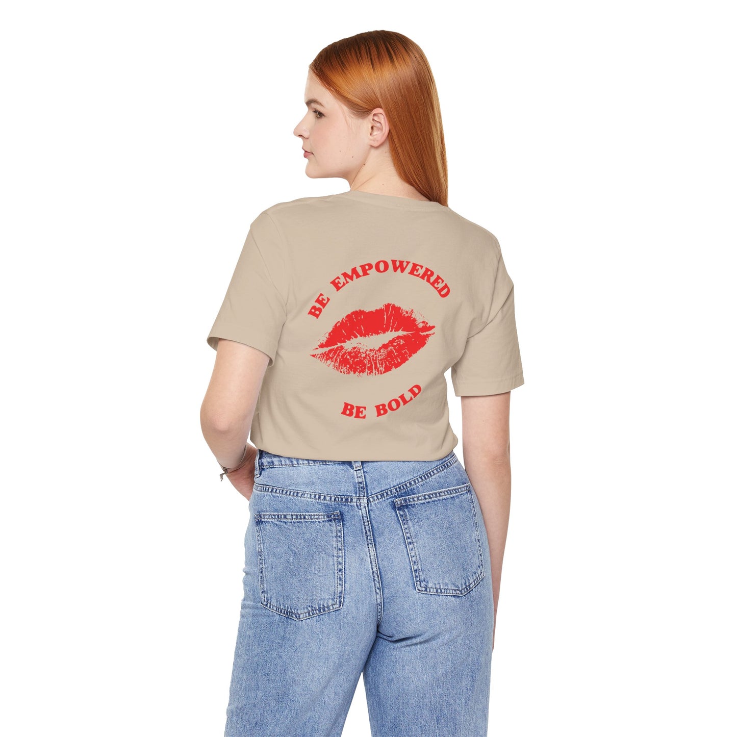 Be Empowered Be Bold Lipstick Tee Red