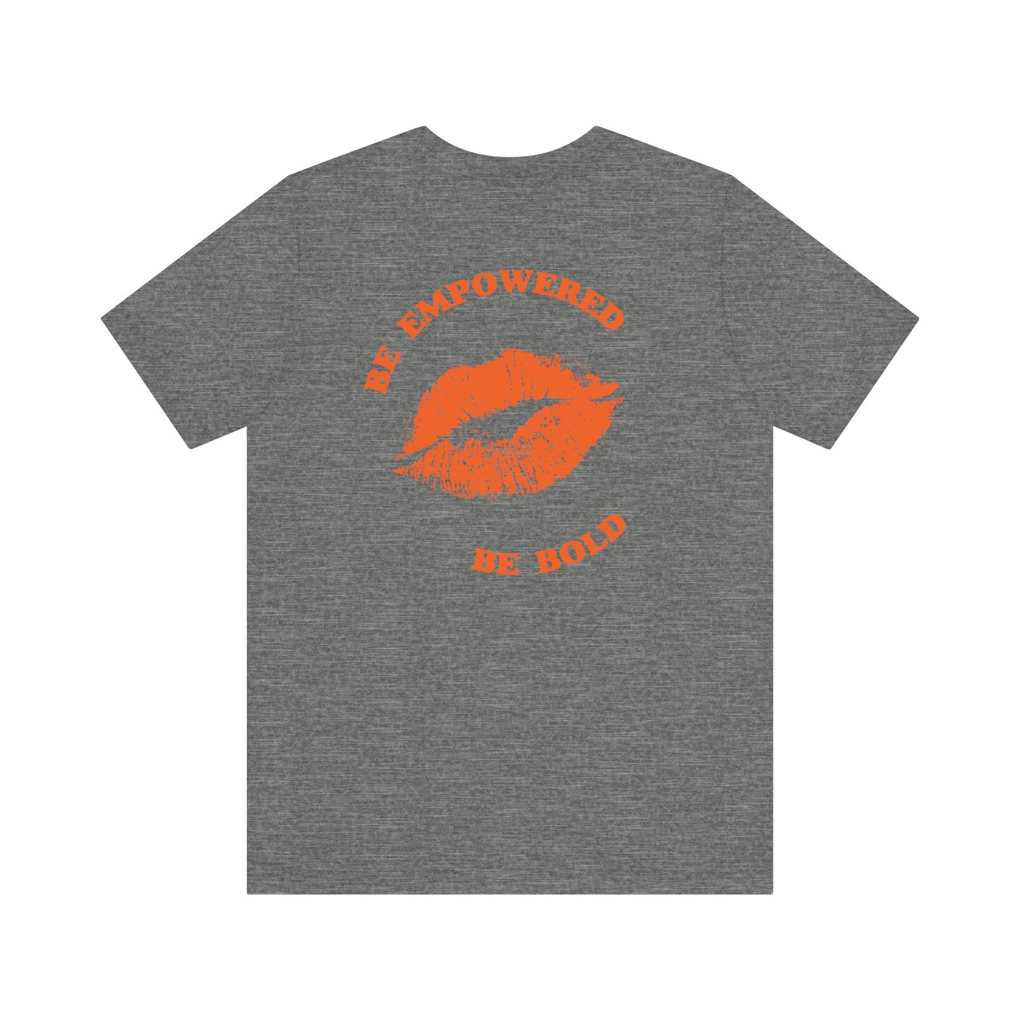 Be Empowered Be Bold Lipstick Tee Orange