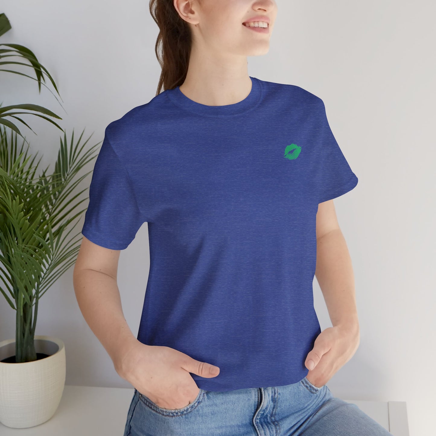 Be Empowered Be Bold Lipstick Tee Green