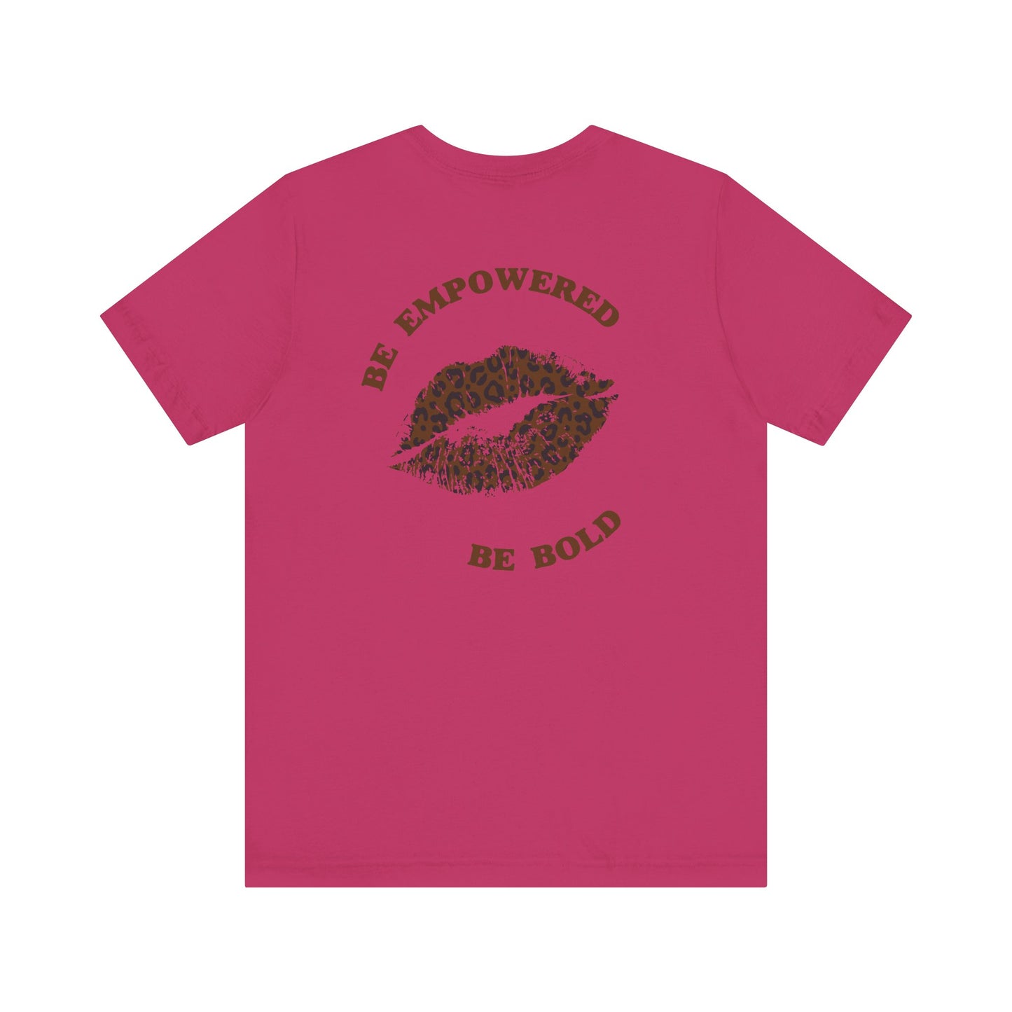 Be Empowered Be Bold Lipstick Tee Leopard