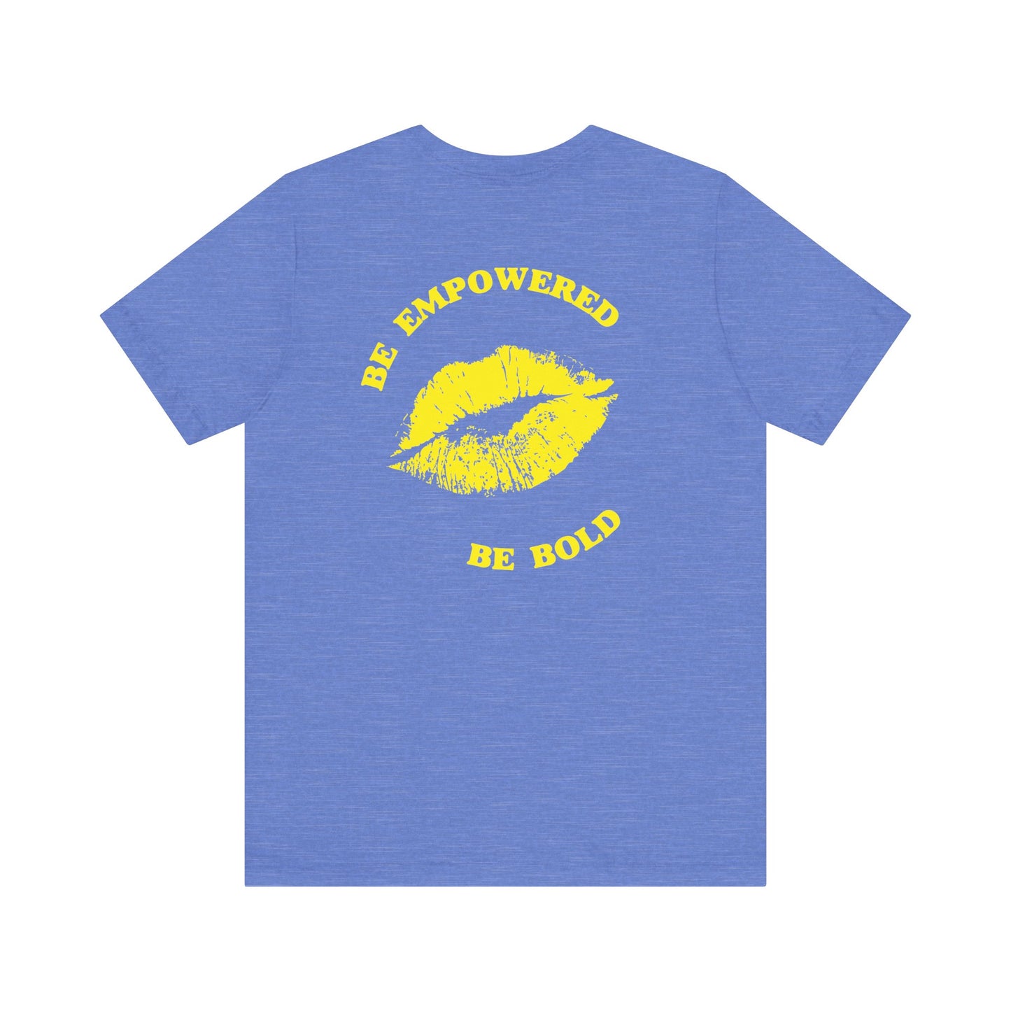 Be Empowered Be Bold Lipstick Tee Yellow