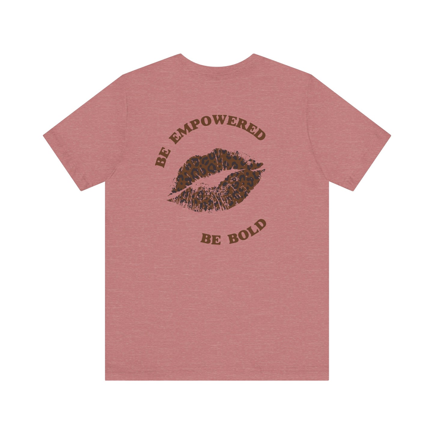 Be Empowered Be Bold Lipstick Tee Leopard