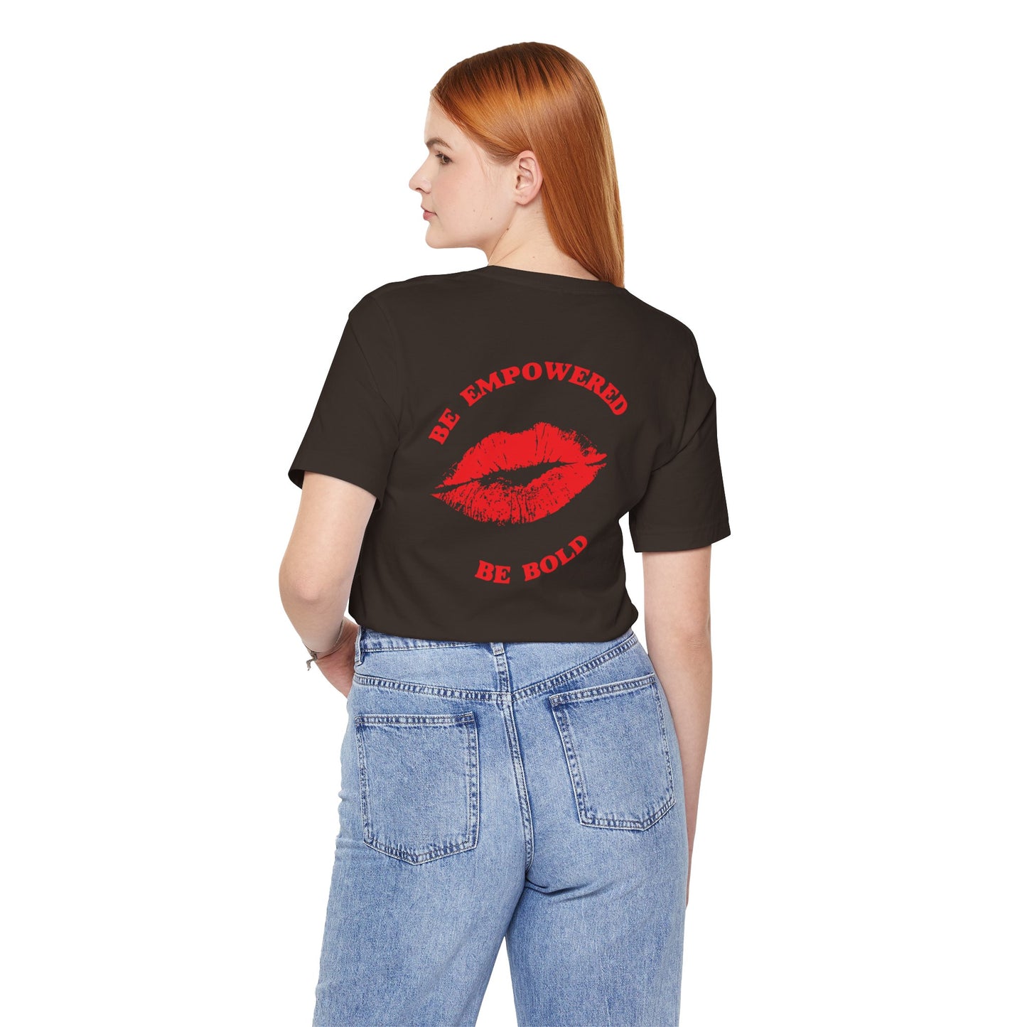 Be Empowered Be Bold Lipstick Tee Red